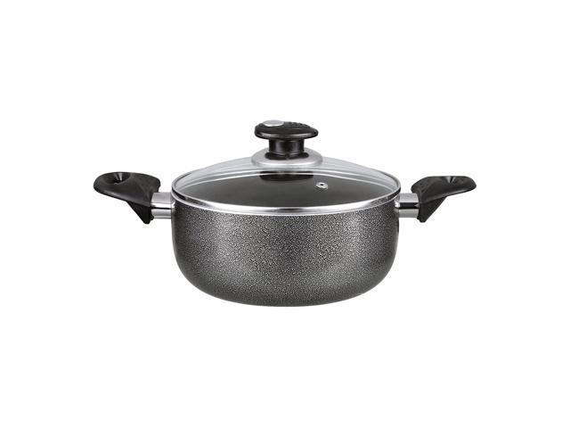 Brentwood BP-502 2 Quart Aluminum Granite Textured Non-Stick Dutch Oven Black