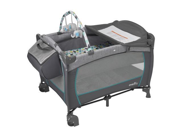 Evenflo Portable 4-in-1 Safe BabySuite DLX Versatile Home Infant Playard Prism