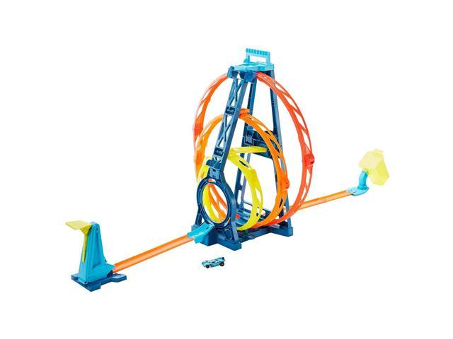 Hot Wheels - Track Builder Triple Loop Kit - Blue/Orange