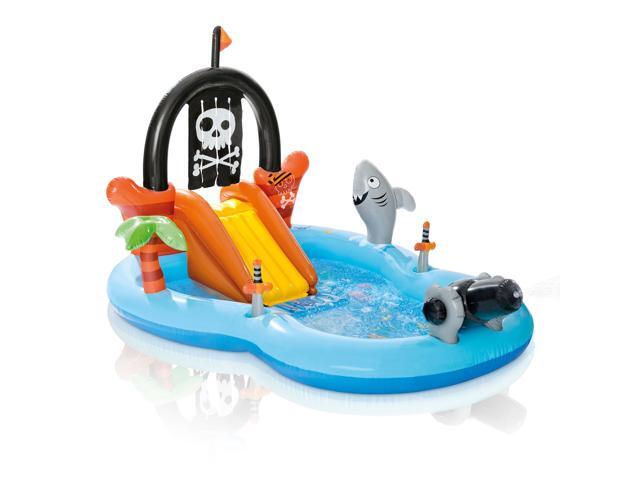 Intex Kid Friendly Outside Inflatable Water Pirate Fun Play Toy Center 58 Gal