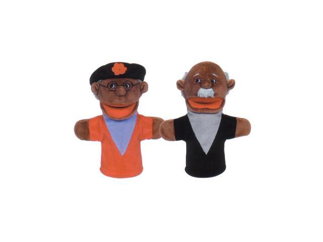 Get Ready 361 African-American grandparents puppet set- 12 inch