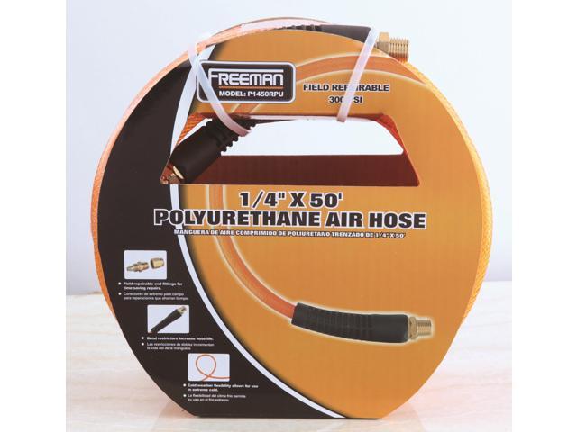 Freeman P1450RPU 50 ft x 1/4 in Braided Polyurethane Air Hose