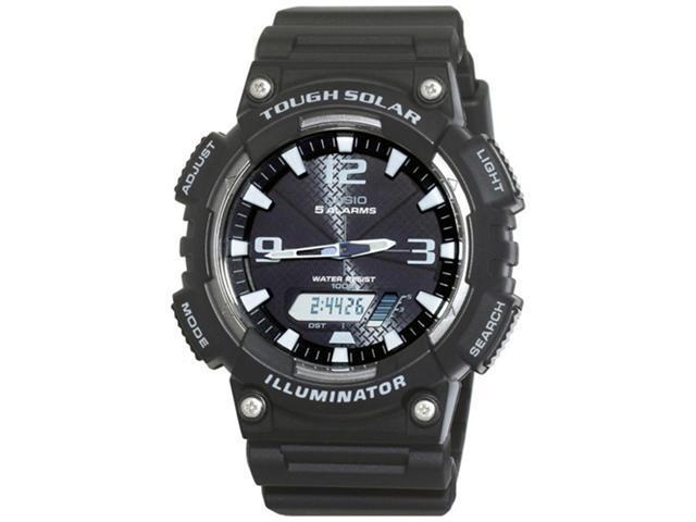 Men's Casio Black Resin Band Tough Solar Watch AQS810W-1AV