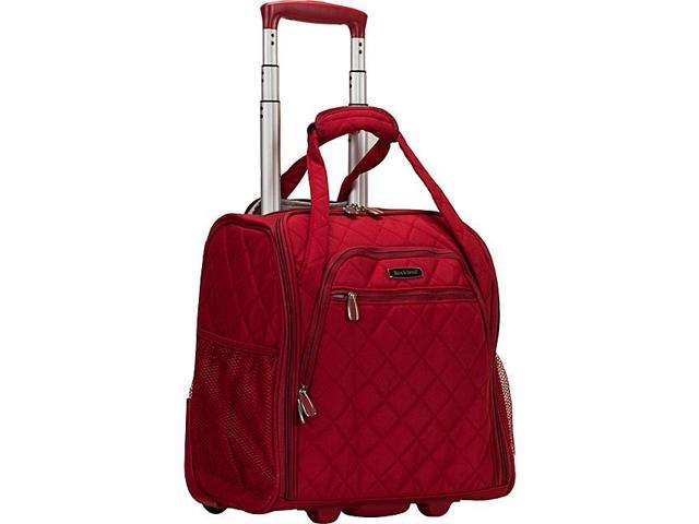 Rockland Wheeled Underseat Carry On Suitcase - Red