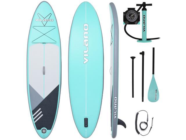 PathFinder Inflatable SUP Stand Up Paddle Board from Vilano Complete KIT: Board Fin Pump Paddle