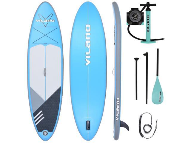 PathFinder Inflatable SUP Stand Up Paddle Board from Vilano Complete KIT: Board Fin Pump Paddle