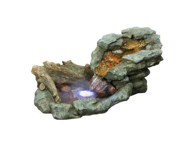 Rock Waterfall Fountain with LED Lights - by Alpine