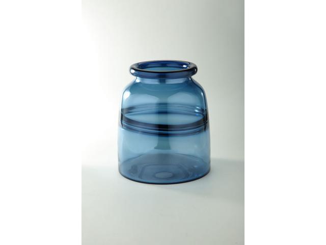 105' Blue Glass Flower Vase Tabletop Decor