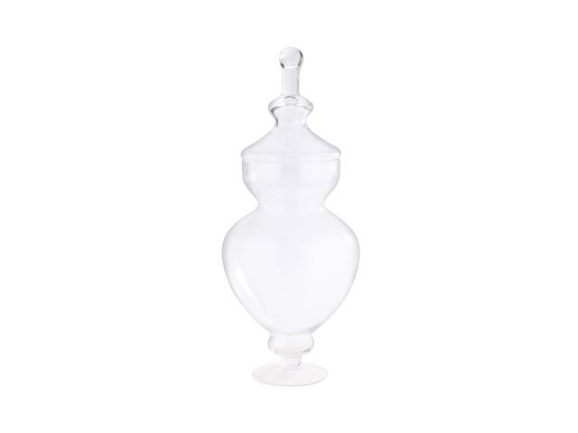 22' Clear Hand Blown Glass Jar with Finial Lid