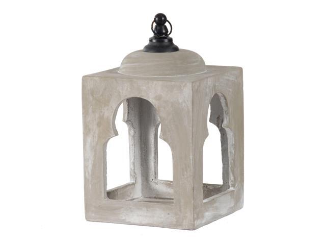 155' Gray and Black Contemporary Outdoor Garden Square Lantern