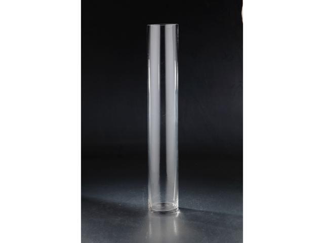 24' Clear Cylindrical Glass Vase