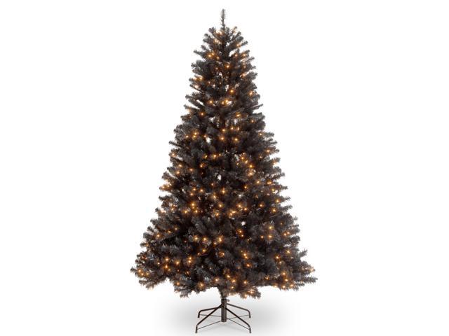 7' Pre-Lit North Valley Black Spruce Artificial Christmas Tree - Clear Lights