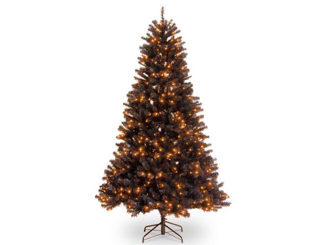 65' Pre-Lit North Valley Black Spruce Artificial Christmas Tree - Orange Lights