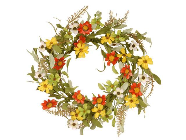 Garden Accents Artificial Sunflower Wreath - 20-Inch Unlit