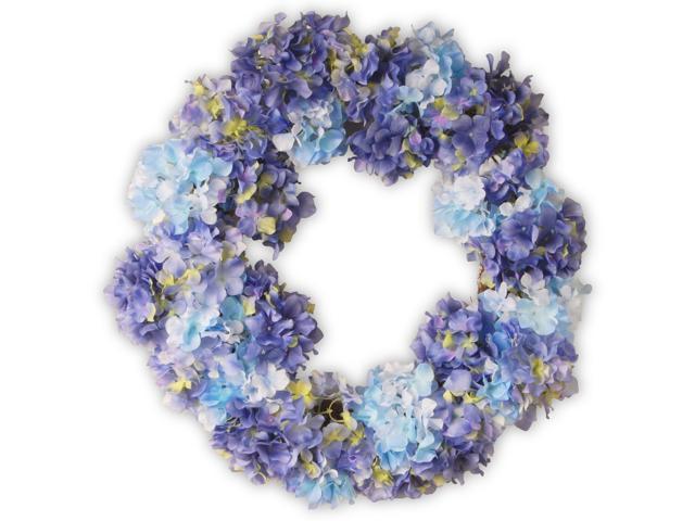 Hydrangea Flower Garden Accents Artificial Wreath - 25-Inch