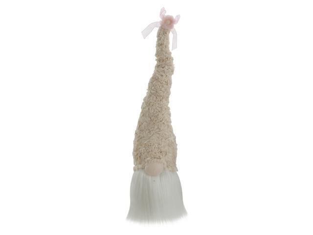 215' Pink and White Spring and Easter Gnome Head Table Top Decor