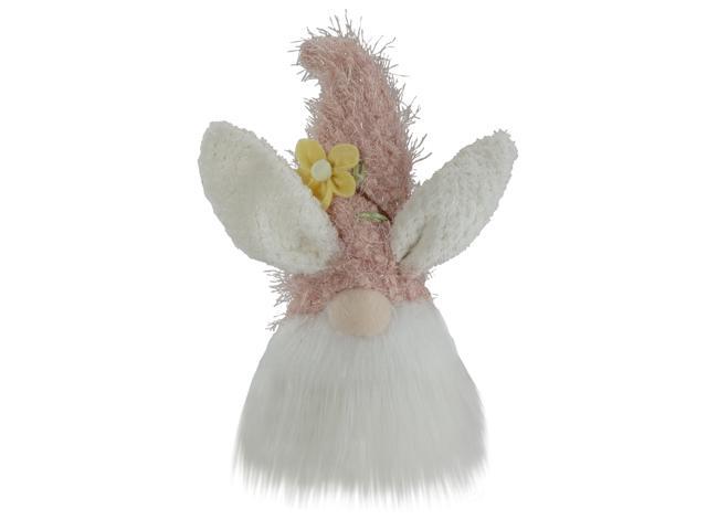 12' Pink and White Easter and Spring Gnome Head with Bunny Ears