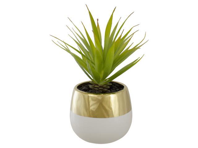 7' Potted Green Artificial Sword Grass Plant