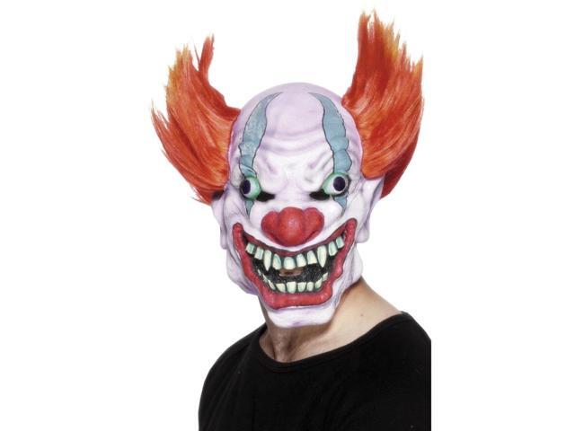 37' White and Red Clown Men Adult Halloween Mask Costume Accessory - One Size