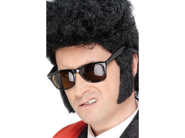 19' Black Teddy Boy Adult Men Halloween Sideburns Costume Accessory - One Size