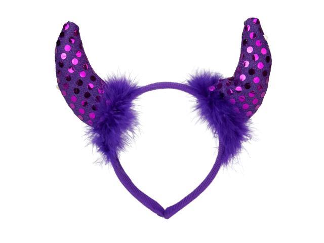 8' Purple Devil Halloween Headband Costume Accessory