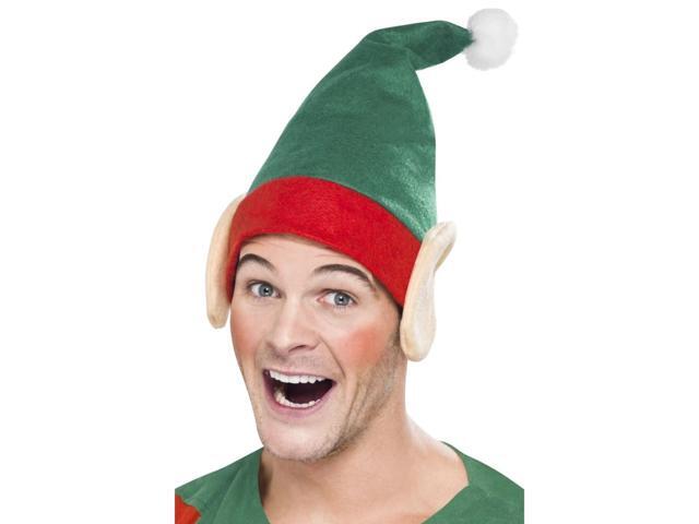 34' Green and Red Elf Unisex Adult Christmas Hat Costume Accessory - One Size