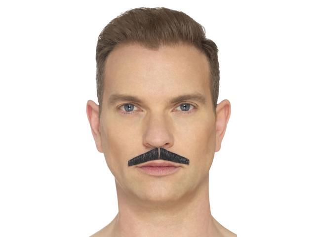 19' Black Hand-Knotted Deluxe Pencil Men Adult Halloween Moustache Costume Accessory - One Size