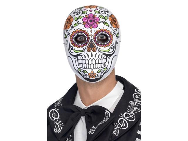 25' Pink and White Senor Bones Unisex Adult Halloween Mask Costume Accessory - One Size