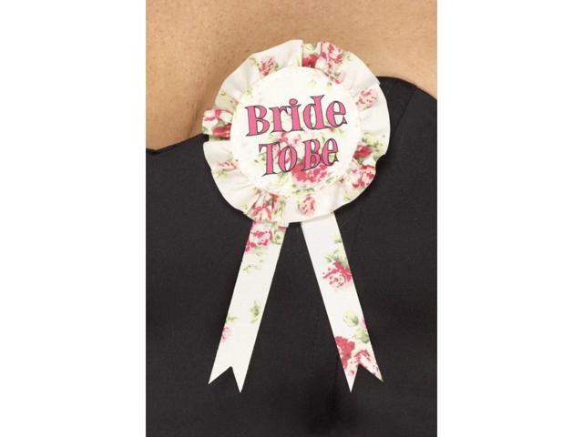 15' Pink and White Vintage Bride To Be Halloween Rosette Costume Accessory - One Size