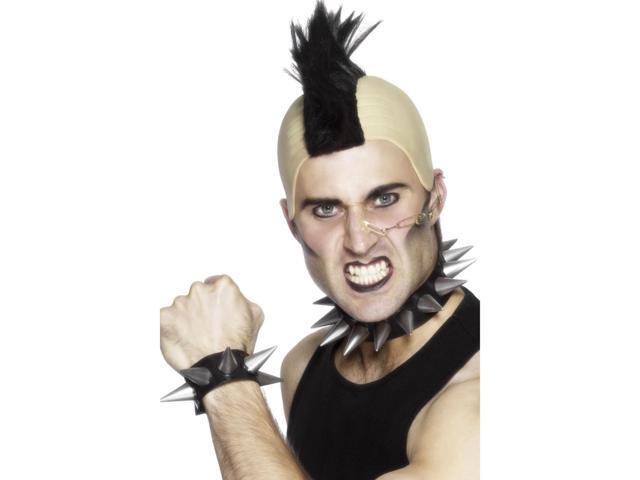 295' Black Punk Unisex Adult Halloween Choker and Wristband Accessory - One Size