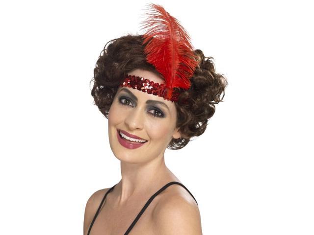295' Red 1920's Style Flapper Women Adult Halloween Headband Costume Accessory - One Size