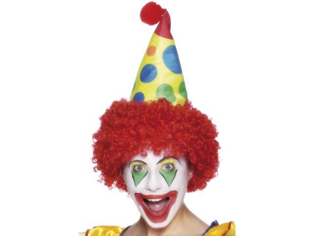 44' Red and Yellow Unisex Adult Halloween Clown Hat Costume Accessory - One Size