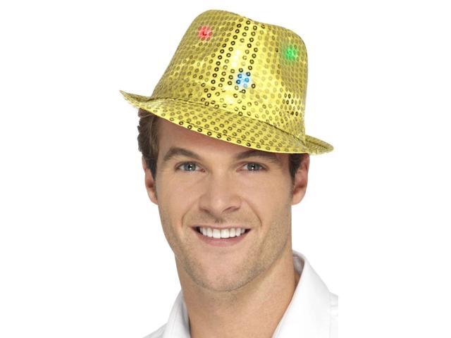 33' Gold Sequin Trilby Unisex Adult Halloween Hat Costume Accessory - One Size