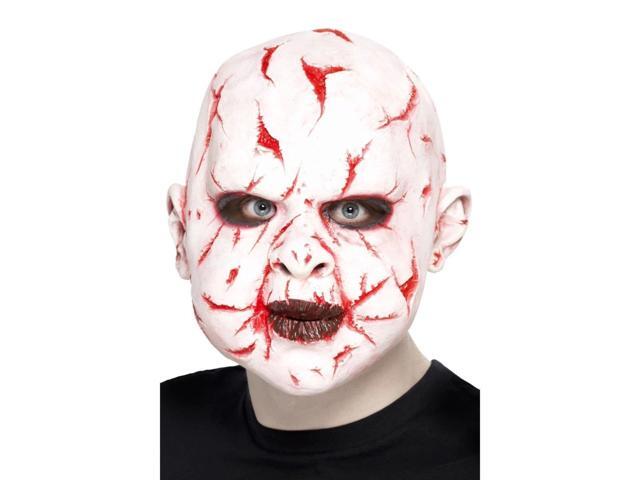 36' White and Red Scar Face Unisex Adult Halloween Mask Costume Accessory - One Size