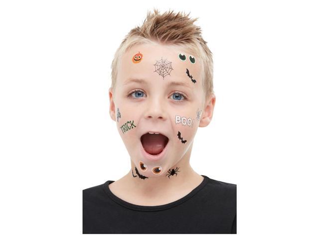 Green and Black Unisex Child Halloween Tattoo Make Up FX Costume Accessory - One Size