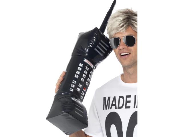 175' Black and White 1980's Style Inflatable Retro Mobile Phone Halloween Accessory