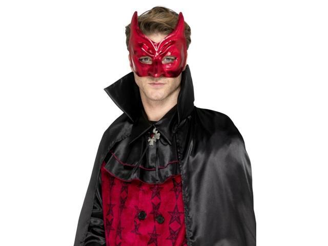 24' Red Devil Masquerade Unisex Adult Halloween Eye Mask Costume Accessory - One Size