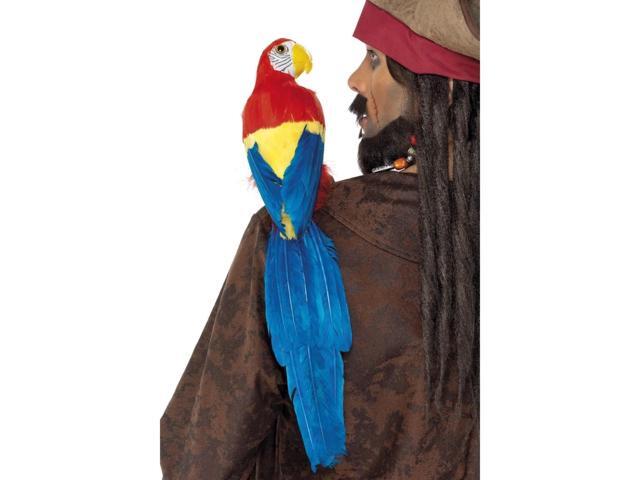 60' Red and Yellow Pirate Unisex Adult Halloween Shoulder Parrot Costume Accessory
