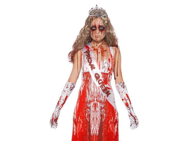 28' White and Red Women Adult Halloween Prom Queen Costume Accessory - One Size