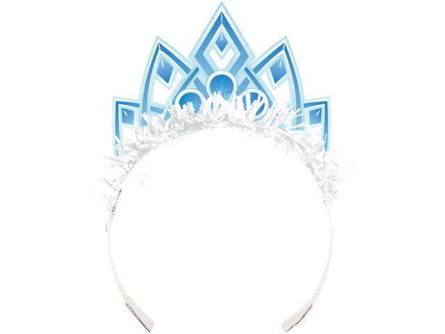Club Pack of 48 White and Blue Snow Princess Tiaras 6'