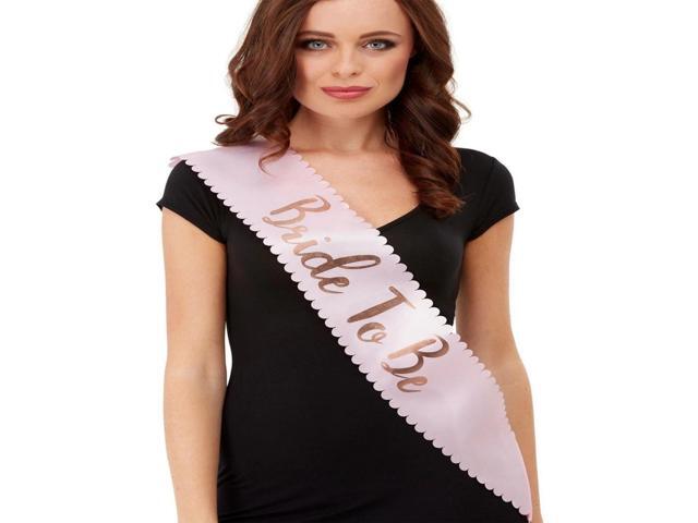 29' Pink and Gold 'Bride to Be' Women Adult Halloween Sash Costume Accessory - One Size