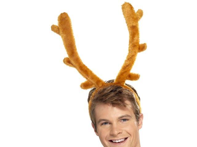 49' Brown Stag Night Men Adult Horns with Headband Costume Accessory - One Size