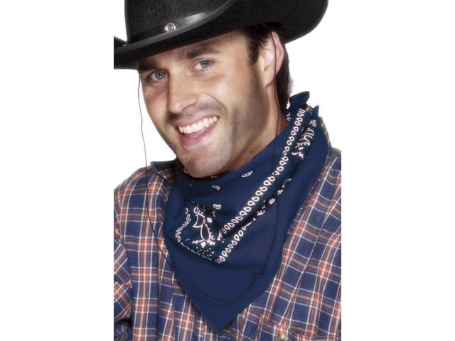 19' Blue and White Western Cowboy Halloween Bandana Costume Accessory - One Size