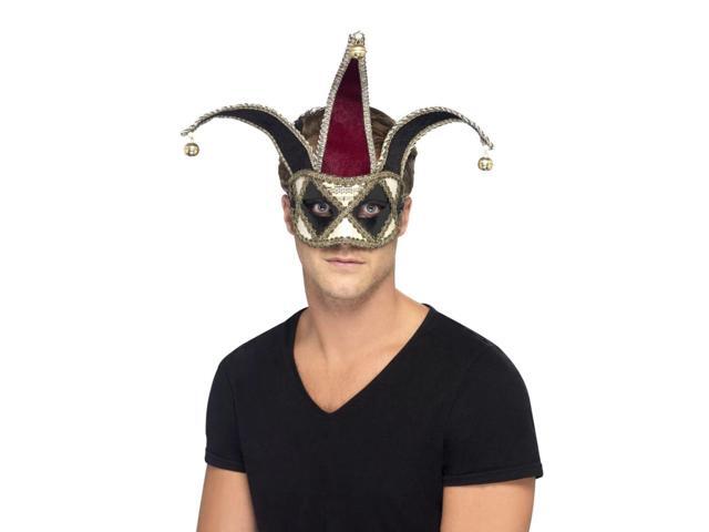 28' Black and White Gothic Eye Mask Unisex Adult Halloween Costume Accessory - One Size