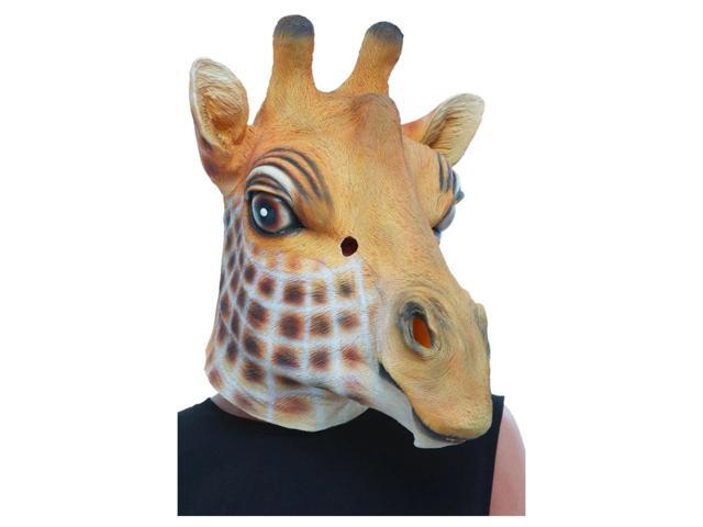 40' Brown Giraffe Full Overhead Unisex Adult Halloween Mask Costume Accessory - One Size