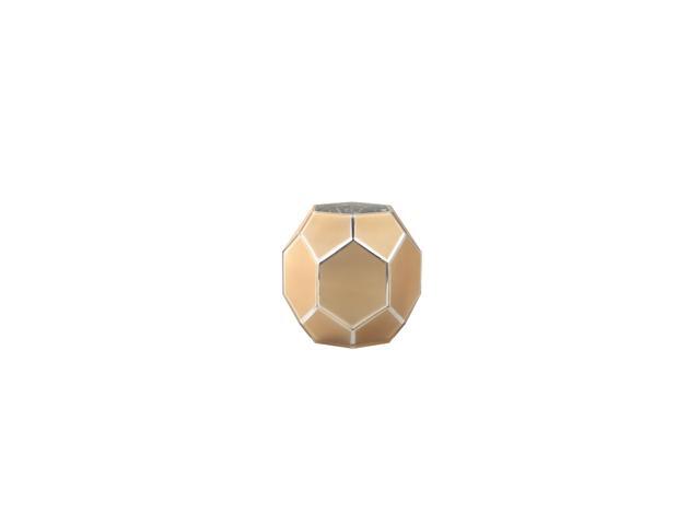 75' Gold and Silver Geometric Hand Blown Glass Vase