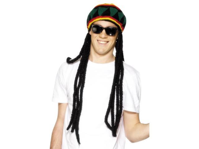 12' Black and Yellow Rasta Unisex Adult Halloween Beret Cap Costume Accessory - One Size