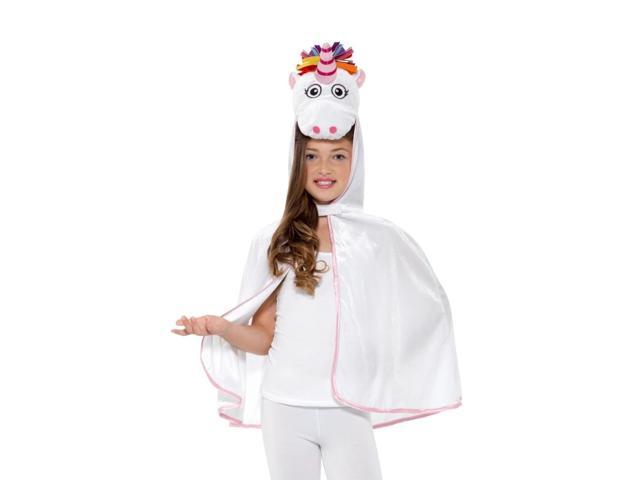 40' White and Pink Unicorn Unisex Child Halloween Cape Costume Accessory - One Size