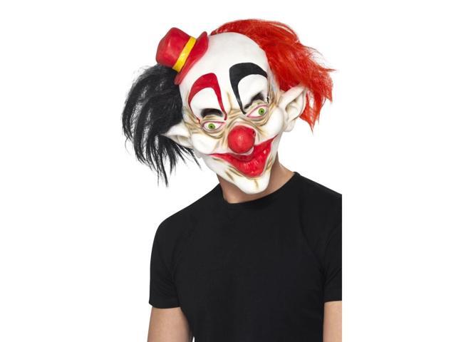 41' Black and Red Creepy Clown Unisex Adult Halloween Mask Costume Accessory - One Size