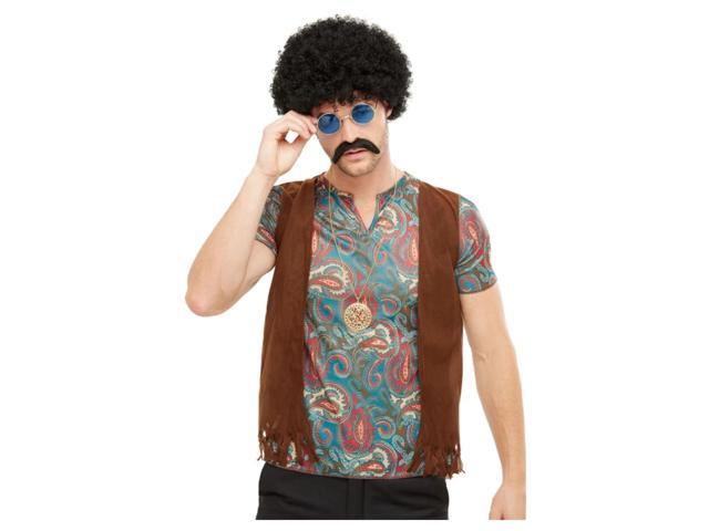 40' Black and Brown Unisex Adult Halloween Hippie Instant Kit Costume Accessory - One Size
